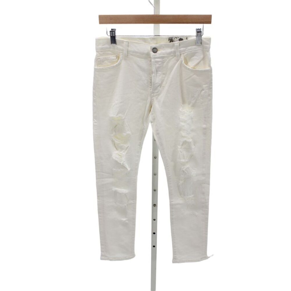 Siwy Womens Cropped White Jeans Cotton Mid Rise Size 24